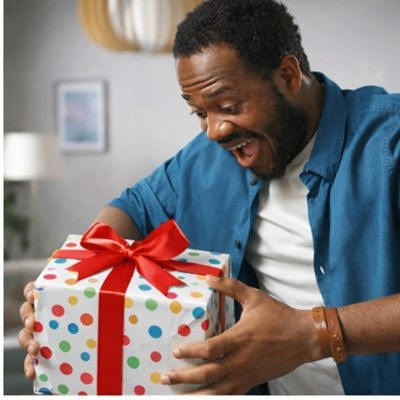 Man with gift
